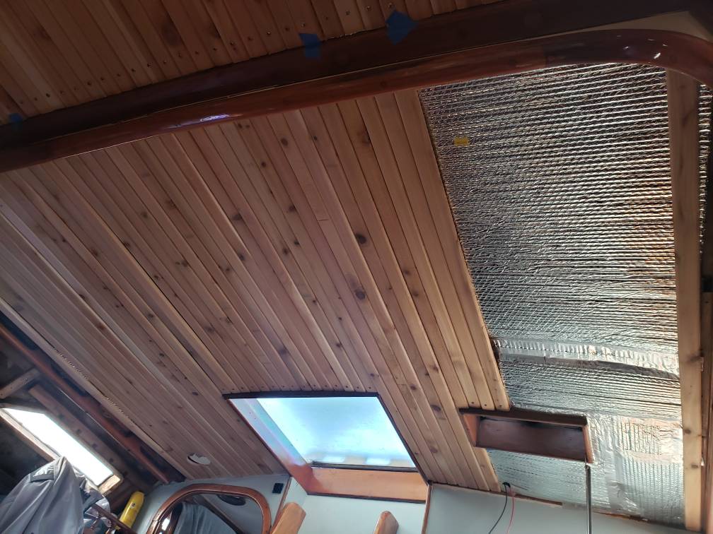 Replacing headliner - could I use planking on the ceiling instead of  fabric? - Cruisers & Sailing Forums