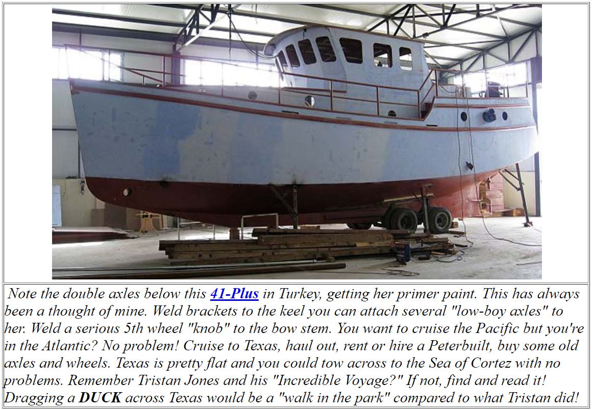What ocean crossing trawler fits onto a trailer? - Page 2 - Cruisers &  Sailing Forums