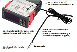 Frigoboat fridge or freezer thermostat +30 to -30 C