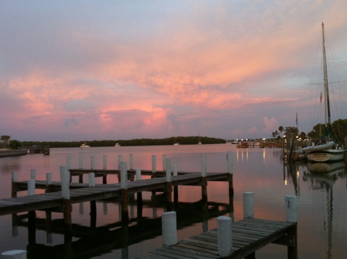 Looking east across Lemon Bay, Englewood, Florida