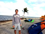 After kiteboarding in Miami.