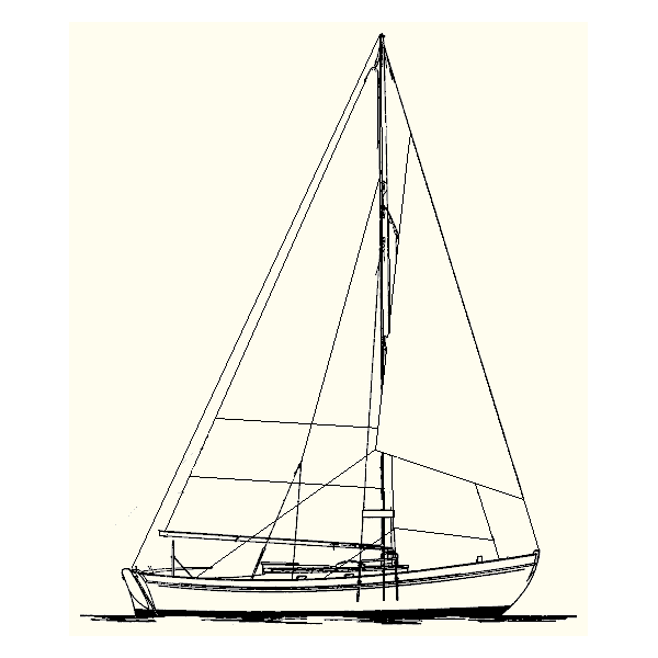 S/V Rover cutter configuration (forestay is detachable)