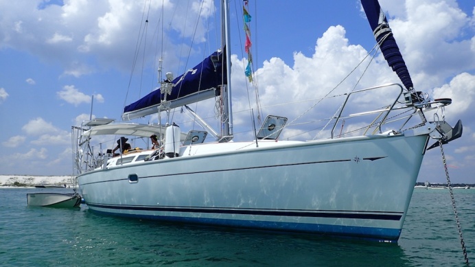 Valentine at anchor