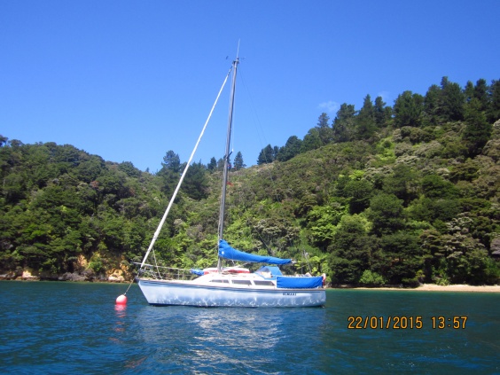 On a club bouy next to Pickersgill Island