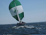 Sailing past haul speed in 20 knot winds on the Puget Sound.