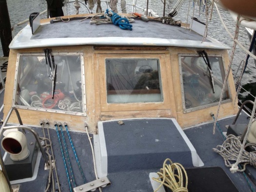 Pilothouse Stripped of Five Coats of Epoxy