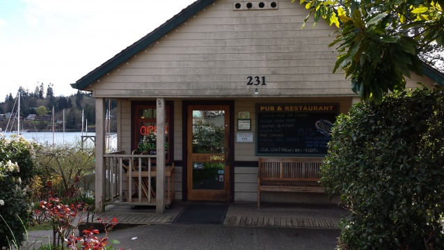 The Harbor Public House on Bainbridge Island for lunch. Docked at the public pier behind the restaurant.