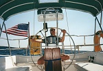 THE ADMIRAL at the helm