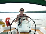 Suz at the helm