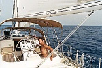 Me sailing in the Mediterranean