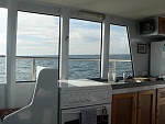Main cabin and galley area. Comfortable with an awesome view!
