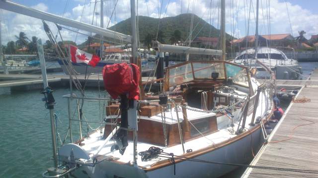 On the dock at St Lucia