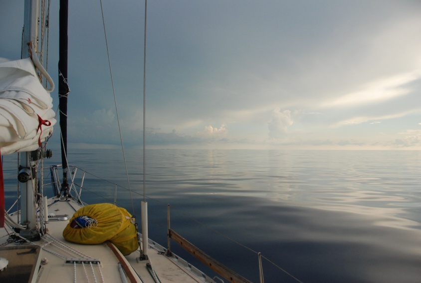 Line squalls passing at our waypoint.
By the time we got there is was clear blue sky