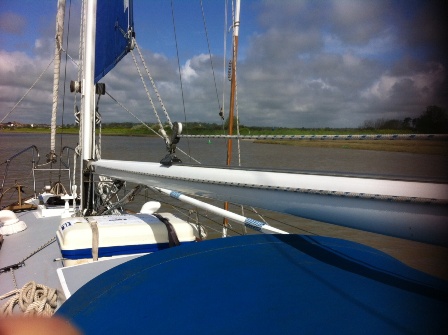 Going up the river at Rye to Andy Rivett's workshop...