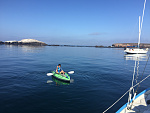 A very calm morning in Forney's. View is to northwest. The isthmus there is easily breached at high tide by northwest swell.