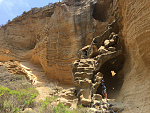 Erosion in Lobo Canyon on Santa Rosa island is spectacular.