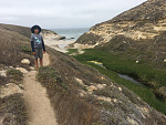 Fresh water pools at the mouth of Lobo Canyon.