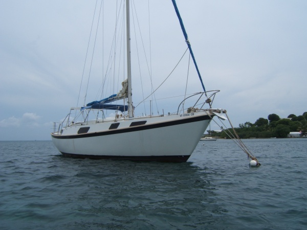 Tantalizer anchored on Christiansted Harbor, St. Croix, USVI