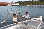 1.Old Mizzen Boom Gallows, galvanized steel repairs needed