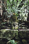 Polynesian statues at Taiohae Bay, Nuku Hiva