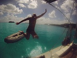 Nothing beats jumping off the stern of the boat into some of the clearest water ever... Bora Bora