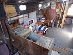 The existing galley, viewed from the wheelhouse.