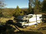 My RV in the Anza, California mountains
