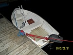 Boatex 8 Dinghy after heavy rainfall