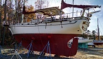 LO-KEE, the boat is a project boat, first thing on the list is removing the teak decks.