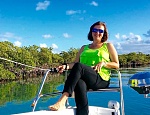 My family enjoying our first boat