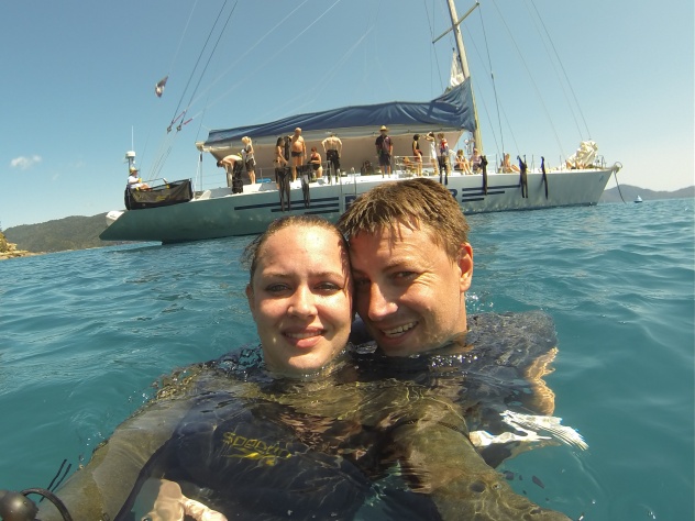 Swim off the boat - Crew of the British Defender were awesome!