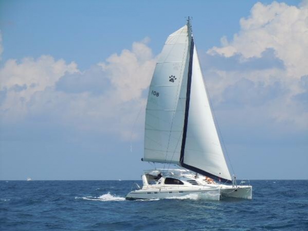 Bacchus under sail