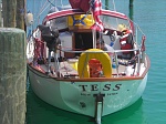 refueling at Rum Cay, Bahamas