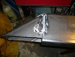 Taper at the front end of the coaming. This will be trimmed to fit with the side of the cabin trunk.