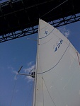 Sailing under the Newport Bridge last Sunday!!  Crackin' great sail!