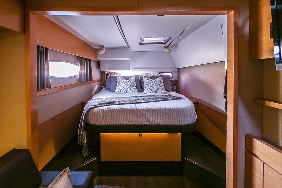 A closer look at the owner's berth.