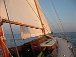 EveningSails - Heading toward Plymouth Light, Mass.