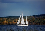 Tacking when entering harbour at Lake Pijnne, Finland