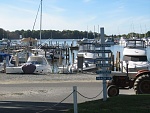 Looking out at gas dock.