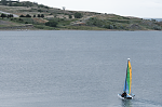 Sailing my first boat, a Hobie Getaway, in South Dakota