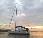 Anchored in Broad Creek, south end of the Dismal Swamp