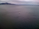 That is me on my little white boat with my dinghy trailing behind just having passed under the GG bridge.  I sailed from Half Moon Bay to San...