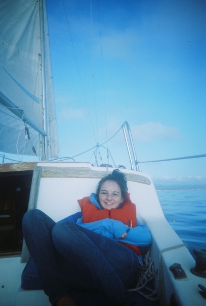 Daughter on a windless day off Pillar Point