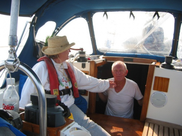 Mom and Dad in cockpit