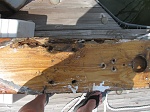 Old bowsprit- rot on the underside