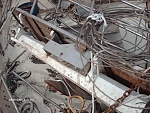 bowsprit laying on bow post Ike