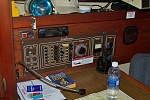 Electrical panel.  There is a charger on a timer under the nav table.