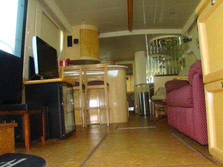 Cork Flooring with Teak Trim on hatches