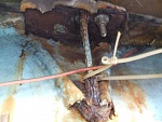 The old stern chainplate... you can see why I am replacing it... and all the rest while I am at it.