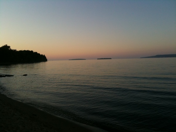 Across from Grand Island on Lake Superior in Michigan, September 2009.